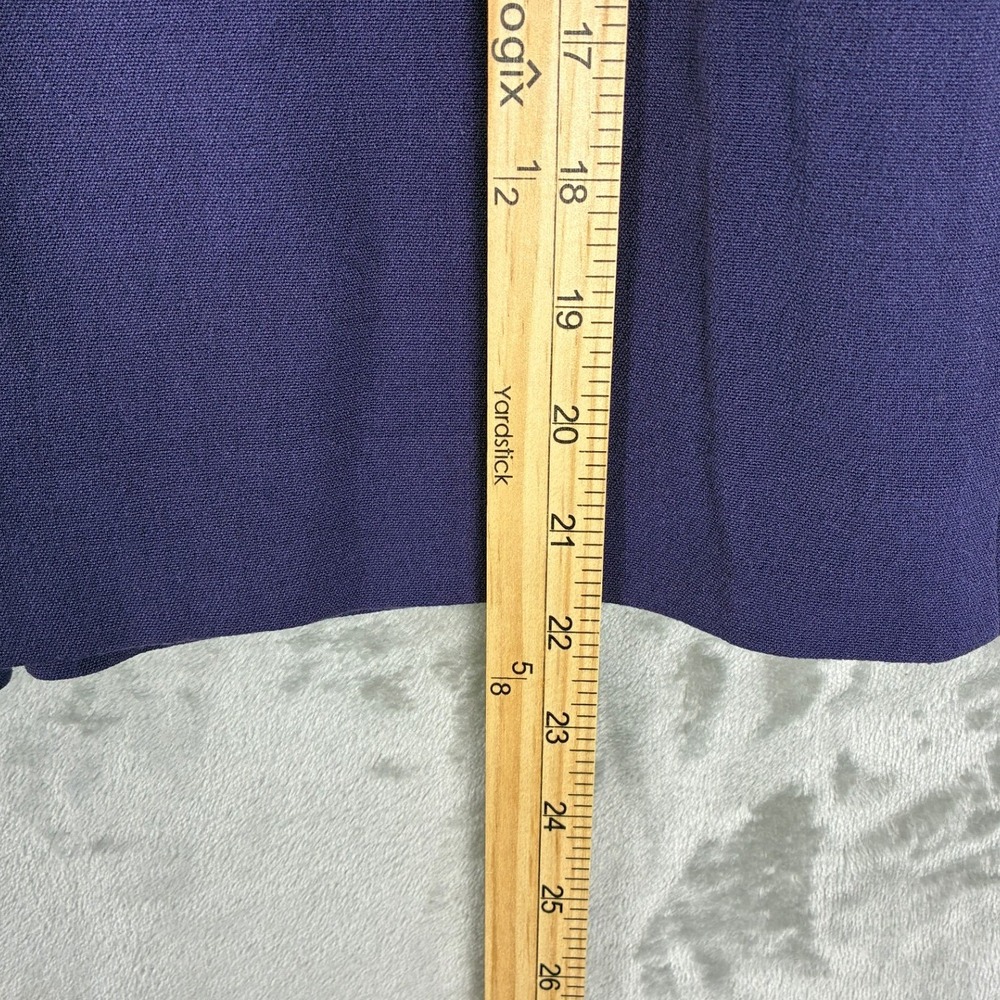 Hobbs London Purple Knee Length Skirt Size 10 Front Pleat Lined Professional - Picture 5 of 7